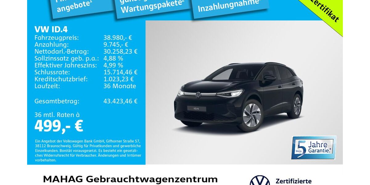 VW ID.4 9.505 km 38.980 &euro; München 80935