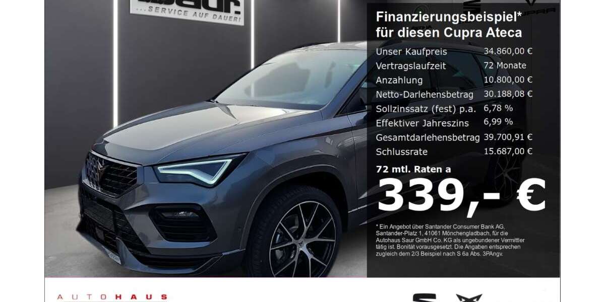 Cupra Ateca 3.790 km 34.860 € Ulm 89077