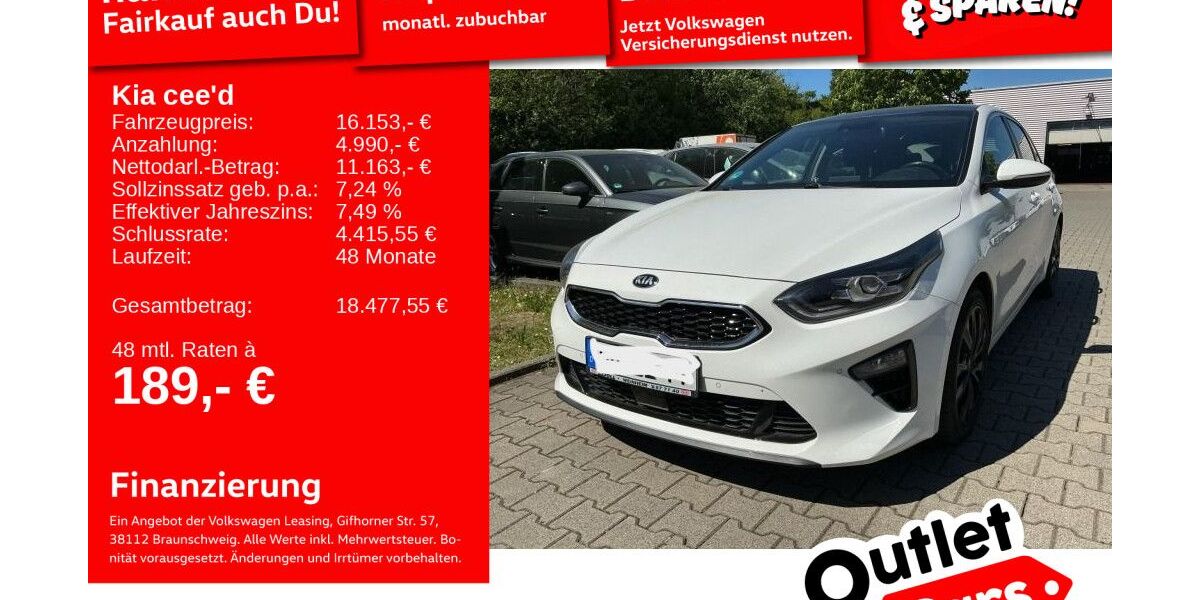Kia ceed / Ceed 54.470 km 15.991 &euro; Mannheim 68309