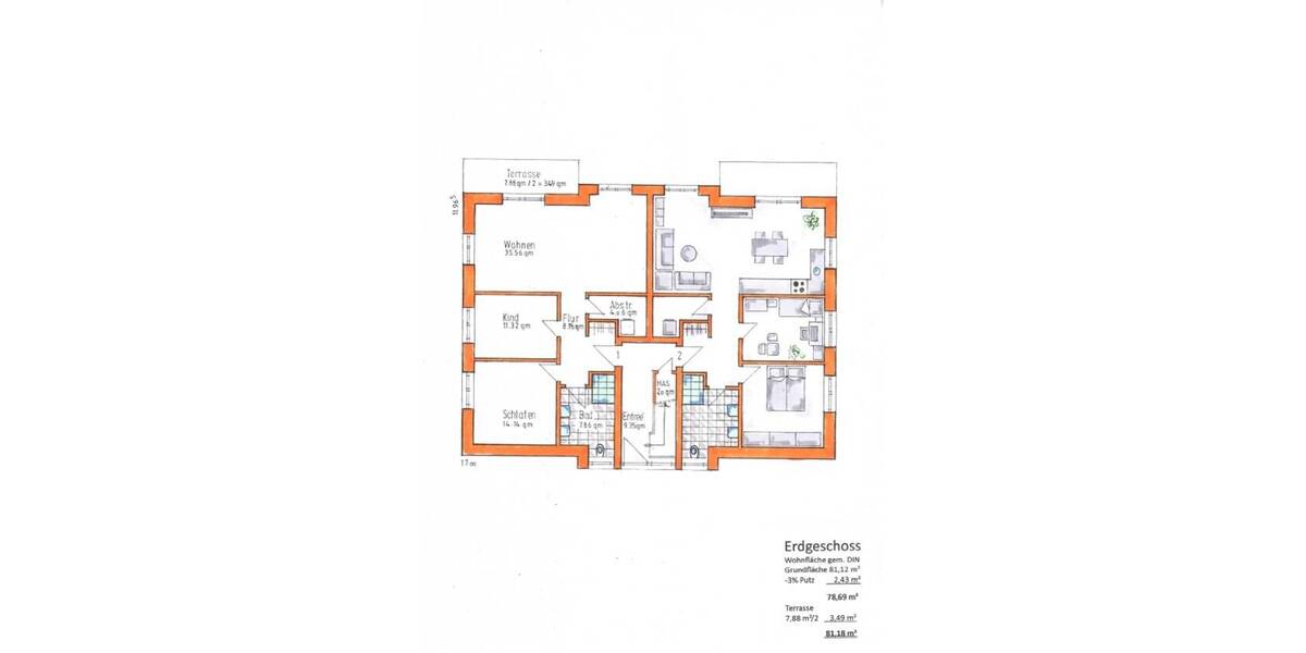 Etagenwohnung Syke - 3 Zimmer, 81 m&sup2;, 310.000&euro; | Angebot:25742401