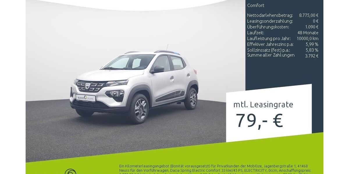 Dacia Spring 17.615 km 8.475 &euro; Borken 46325