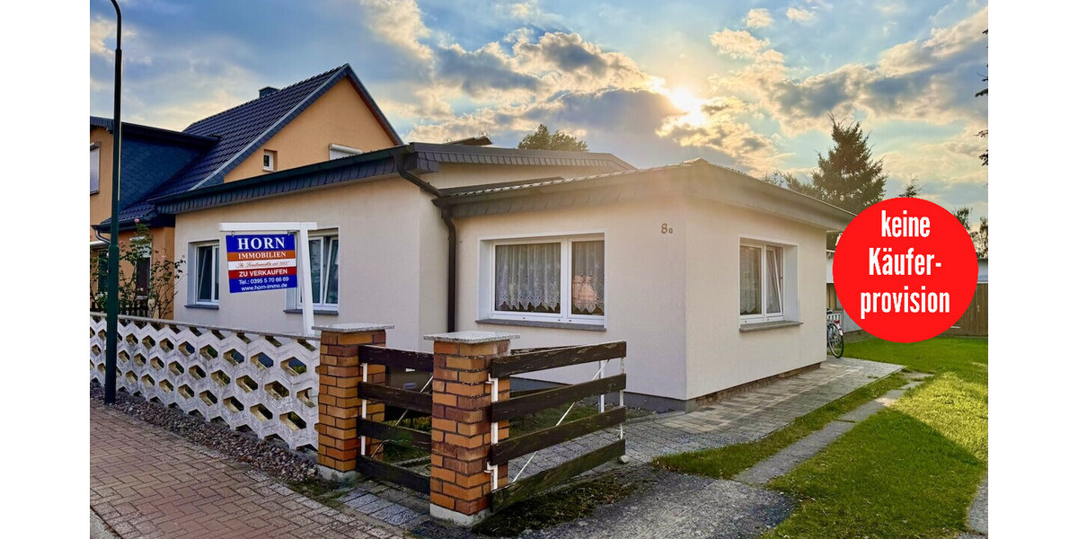 HORN IMMOBILIEN++ ebenerdiges Einfamilienhaus in Viereck bei Pasewalk 4 zimmer