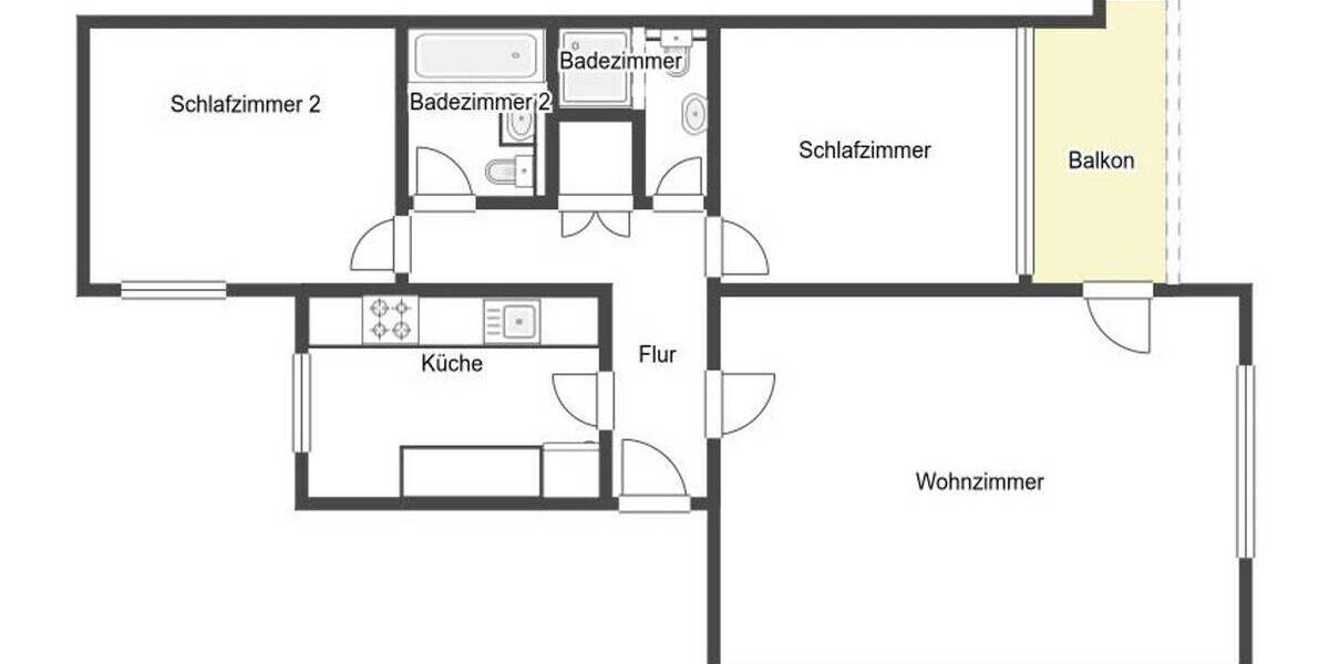 Etagenwohnung Erkrath Hochdahl - 3 Zimmer, 77 m&sup2;, 199.000&euro; | Angebot:26377794