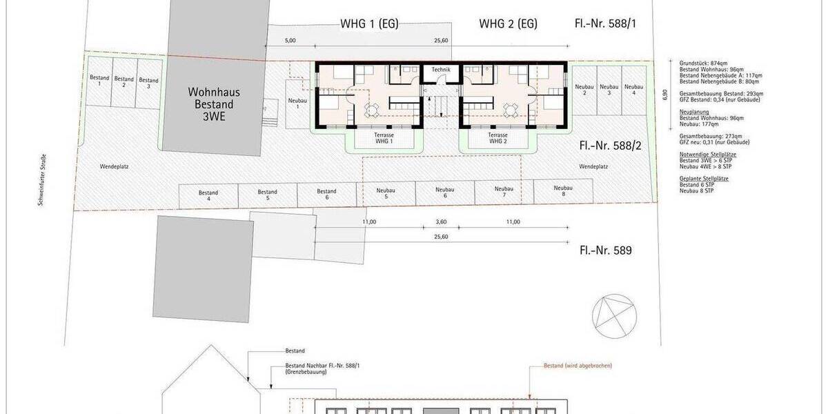 Etagenwohnung Bergrheinfeld - 2 Zimmer, 64 m&sup2;, 269.000&euro; | Angebot:26390367