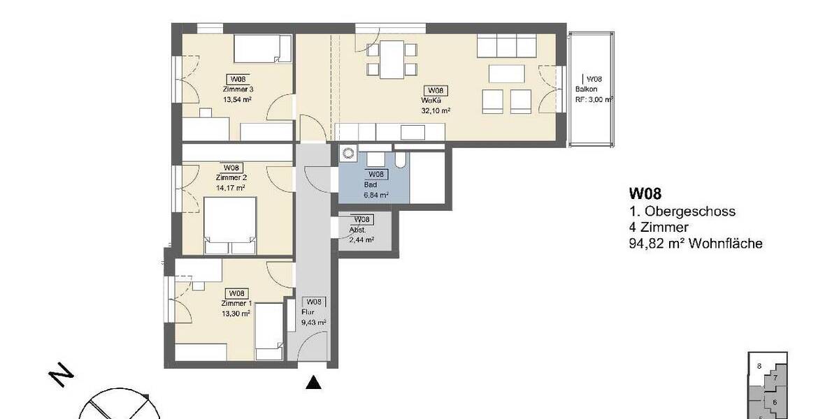 Etagenwohnung Stade Altländer Viertel - 4 Zimmer, 94 m&sup2;, 515.700&euro; | Angebot:25776844