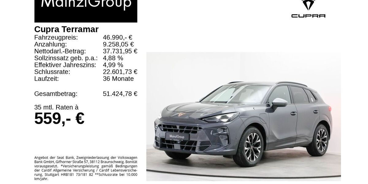 Cupra Terramar 7.897 km 43.930 &euro; Feldkirchen/Westerham 83620