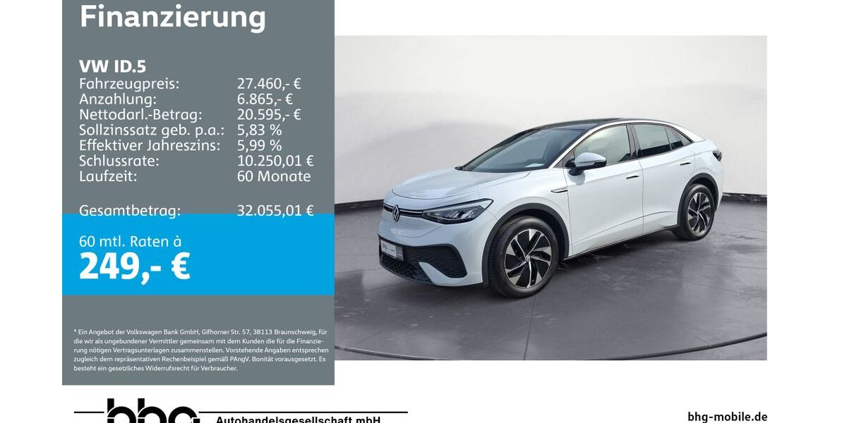 VW ID.5 70.327 km 27.460 &euro; Reutlingen 72770