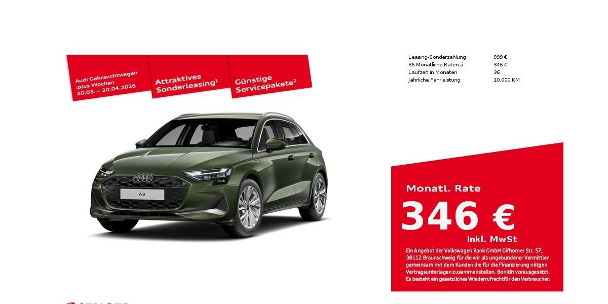 Audi A3 8.425 km 38.790 &euro; Münster 48153