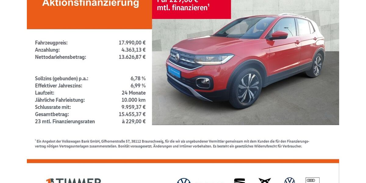 VW T-Cross 43.840 km 16.990 &euro; Borken 46325