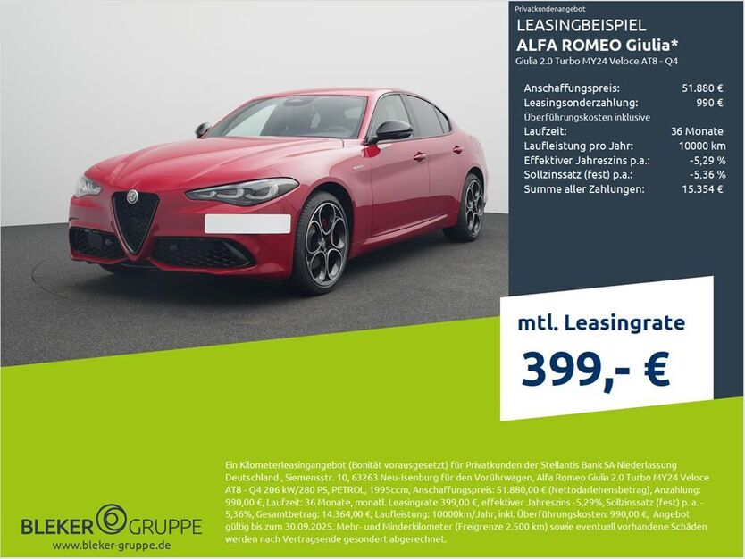 Alfa Romeo Giulia 5.500 km 54.480 € Münster - Amelsbüren 48163