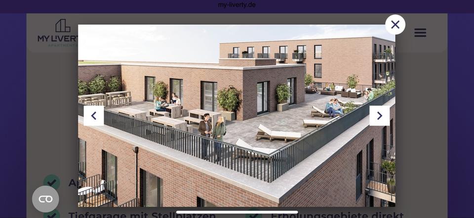 Etagenwohnung Potsdam - 1 Zimmer, 22 m&sup2;, 640&euro; | Angebot:26284405