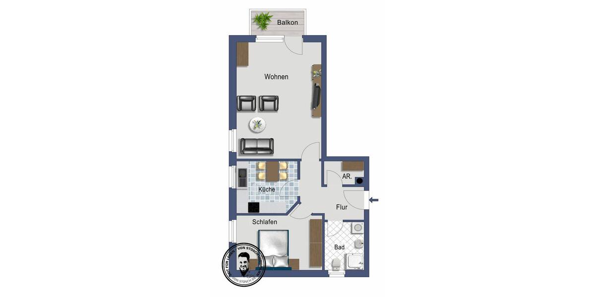 Etagenwohnung Pinneberg Pinneberg-Mitte - 2 Zimmer, 60 m&sup2;, 660&euro; | Angebot:26388552