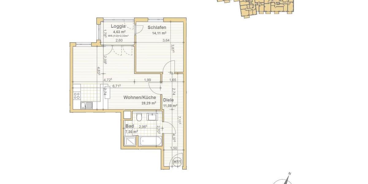 Etagenwohnung Grafing bei München - 2 Zimmer, 63 m&sup2;, 1.400&euro; | Angebot:24905444