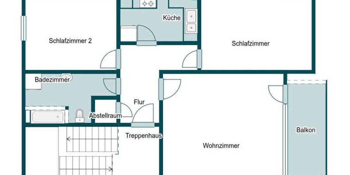 Etagenwohnung Schleswig - 3 Zimmer, 78 m&sup2;, 105.000&euro; | Angebot:26887849