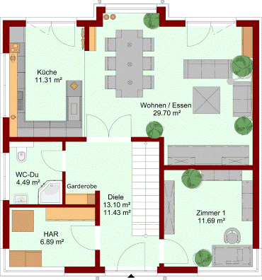 Schwanebeck Bebauungsvorschlag : Grundstück für geplantes Einfamilienhaus ( individuelles Architektenhaus ) in Traumlage. Im Alleinauftrag !