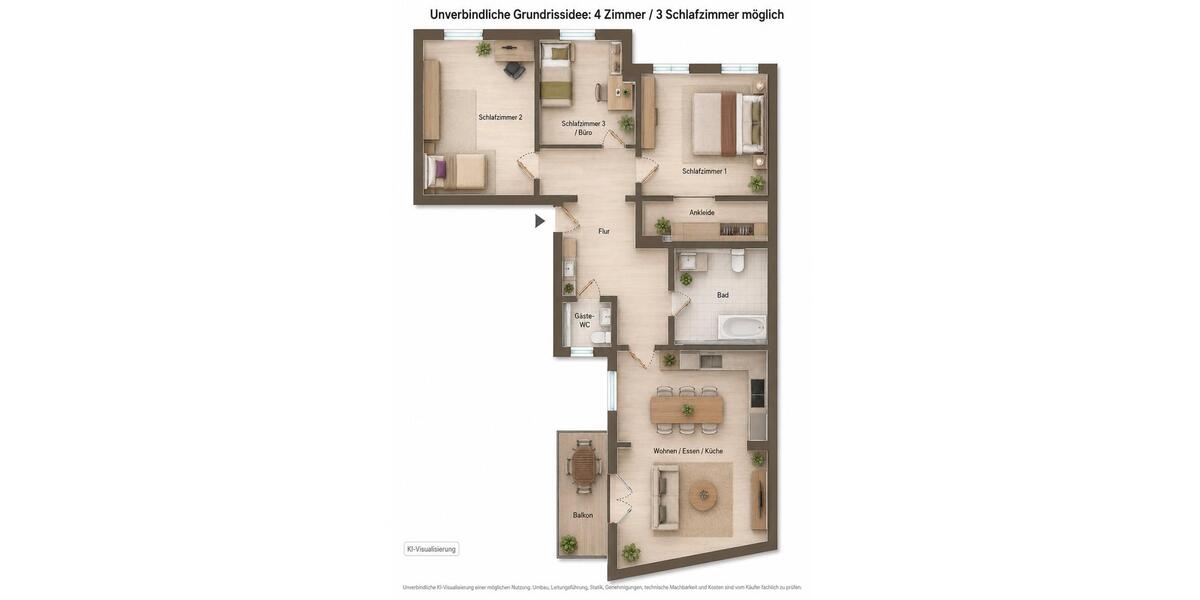 Etagenwohnung Magdeburg Alte Neustadt - 3 Zimmer, 109 m&sup2;, 269.000&euro; | Angebot:27083834