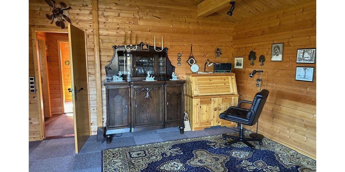 Charmantes Blockbohlenhaus mit Sonnenterrasse mit tollem Weitblick u. einer beheizbaren Vollkeller. - Bauernhaus, Landhaus Steyerberg | Angebot:26701894