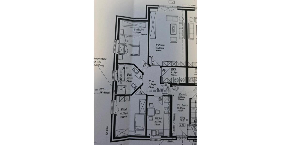 Erdgeschoßwohnung Esens - 3 Zimmer, 74 m&sup2;, 1.100&euro; | Angebot:26440237