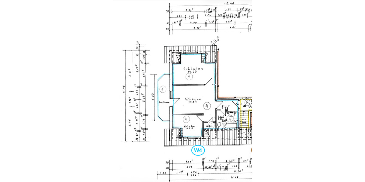 Etagenwohnung Grünberg - 2 Zimmer, 54 m&sup2;, 149.000&euro; | Angebot:25064558