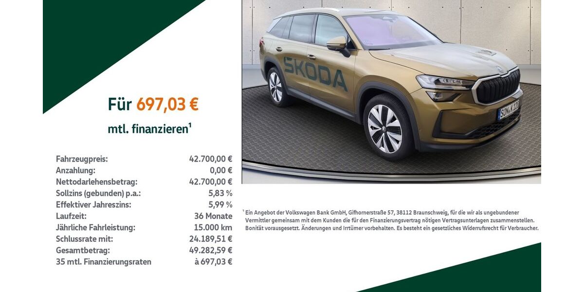 Skoda Kodiaq 22.800 km 41.700 &euro; Sonneberg 96515