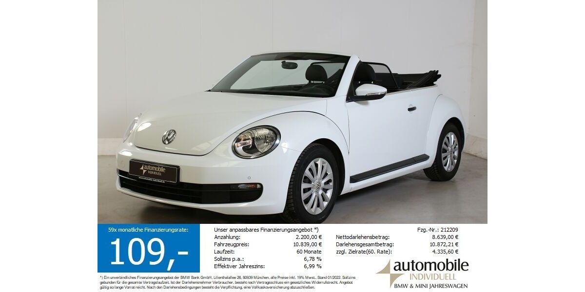 VW Beetle 116.000 km 10.440 &euro; Paderborn 33100