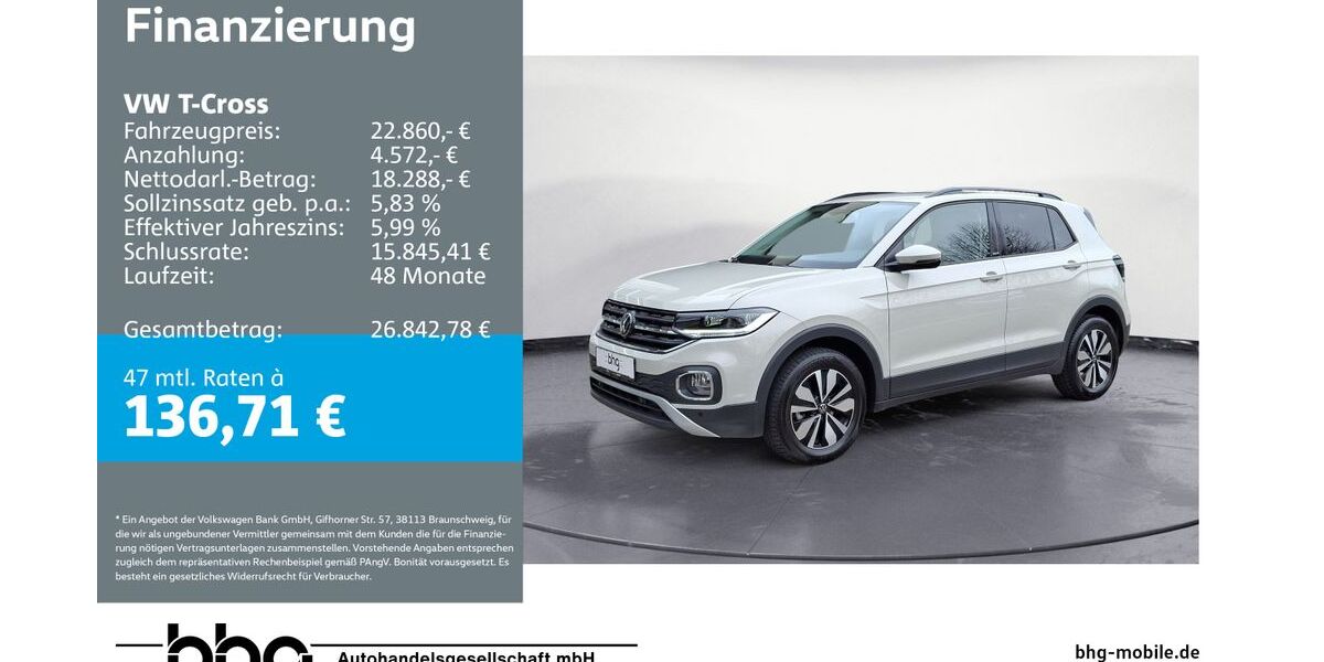 VW T-Cross 22.427 km 22.390 &euro; Freiburg 79115
