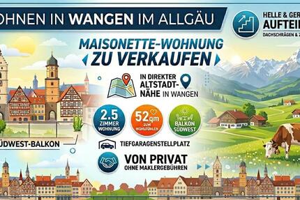 Wohnung Wangen im Allgäu - 2.5 Zimmer, 52 m&sup2;, 235.000&euro; | Angebot:26356706