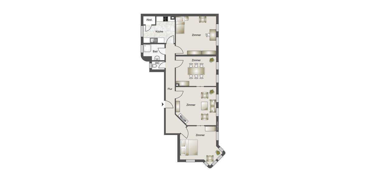 Etagenwohnung Mannheim / Innenstadt Quadrate - 4 Zimmer, 123 m&sup2;, 375.000&euro; | Angebot:25734824