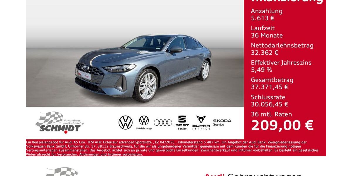 Audi A5 5.487 km 37.975 &euro; Bernsdorf 09337