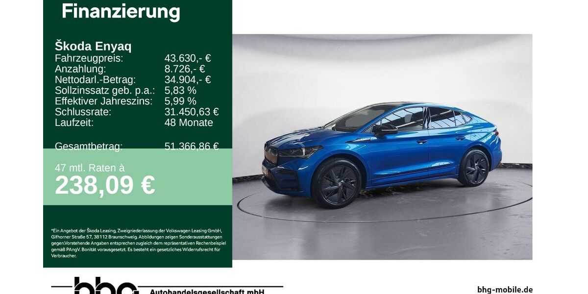 Skoda Enyaq 2.202 km 43.630 &euro; Ettlingen 76275