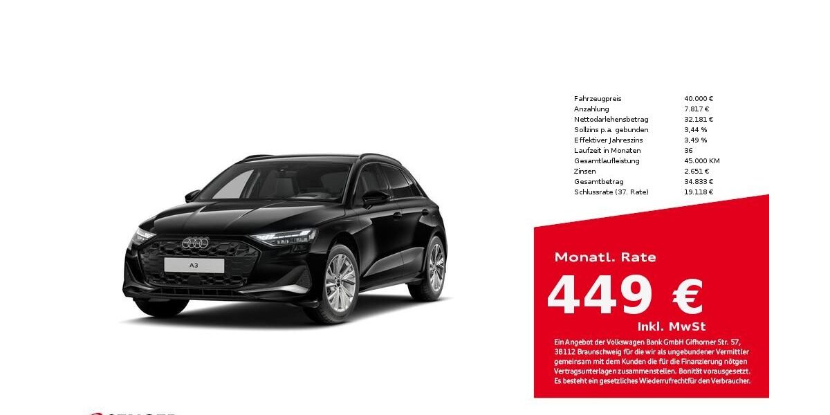 Audi A3 14.601 km 40.000 &euro; Lingen 49809