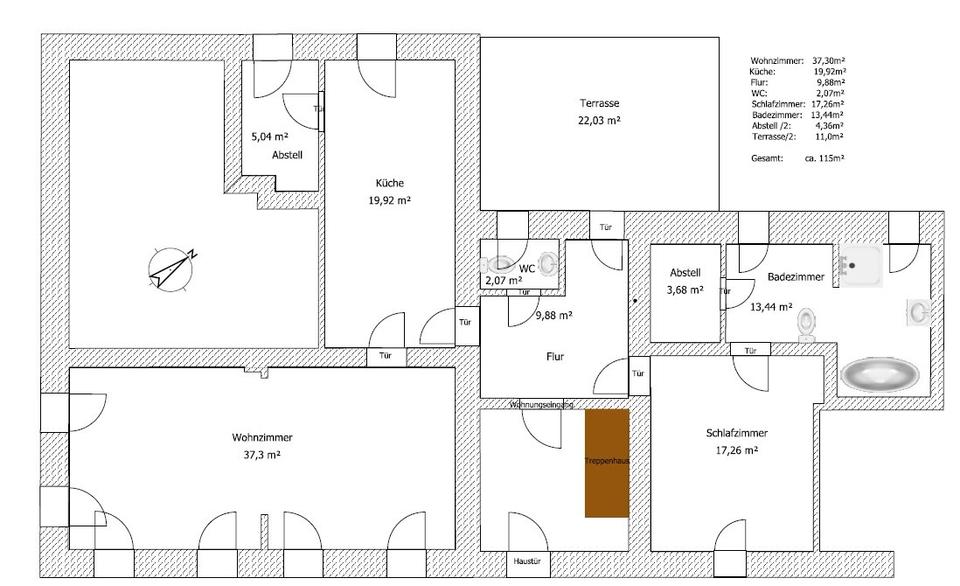 Erdgeschoßwohnung Großharthau - 3.5 Zimmer, 115 m&sup2;, 830&euro; | Angebot:26676941