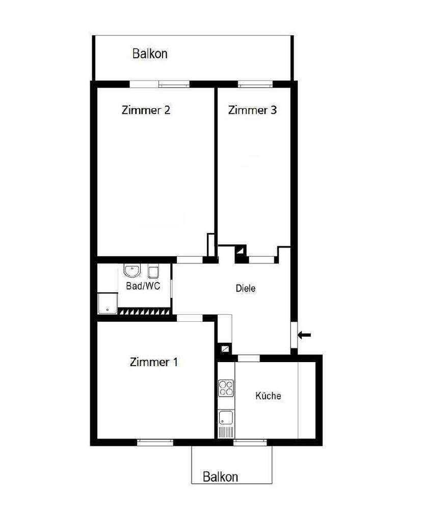 Wohnung zum Mieten in Heilbronn 640 € 23.4 m²