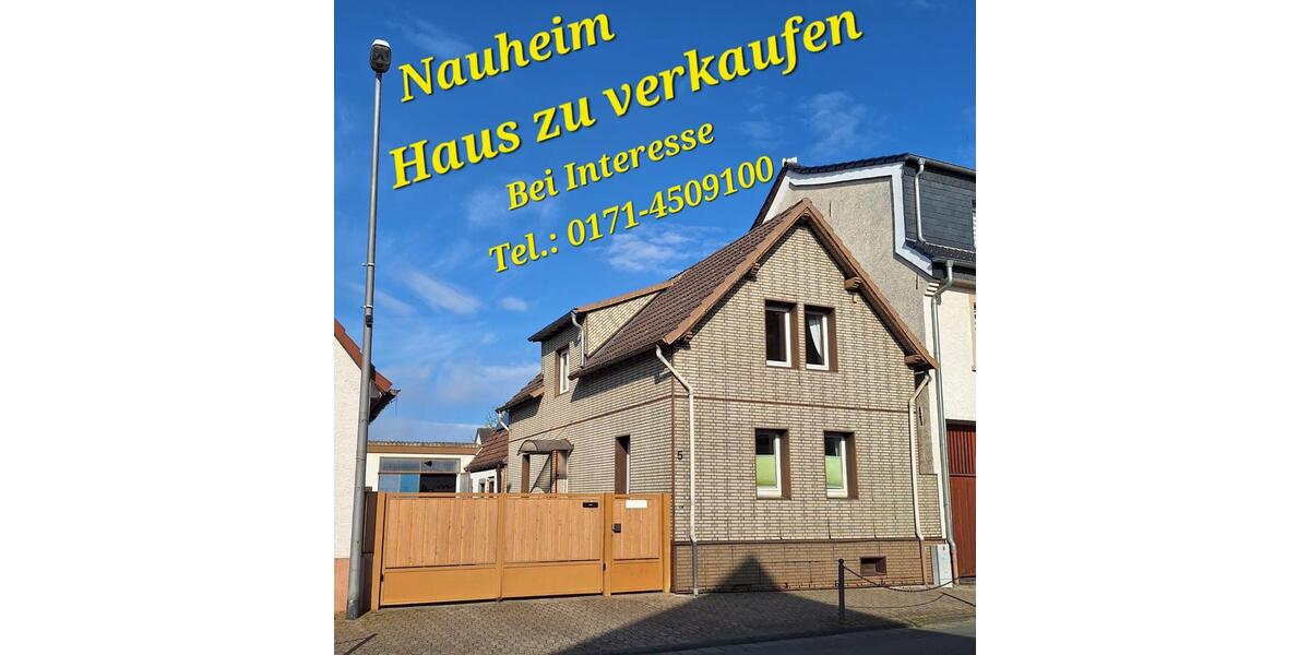 Einfamilienhaus Nauheim - 3 Zimmer, 100 m&sup2;, 365.000&euro; | Angebot:27155316