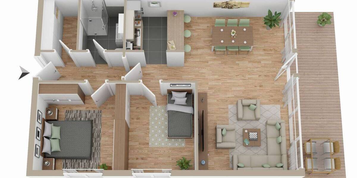 Terrassenwohnung Hohwacht (Ostsee) - 3 Zimmer, 63 m&sup2;, 248.000&euro; | Angebot:25926971