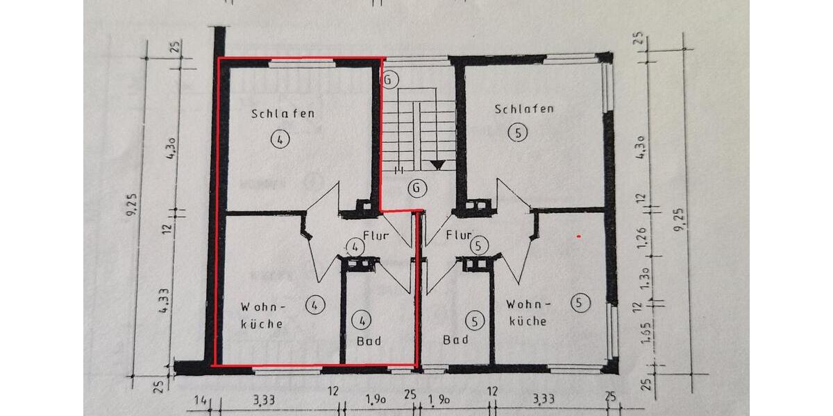 Etagenwohnung Bochum Günnigfeld - 1 Zimmer, 39 m&sup2;, 67.950&euro; | Angebot:22454196
