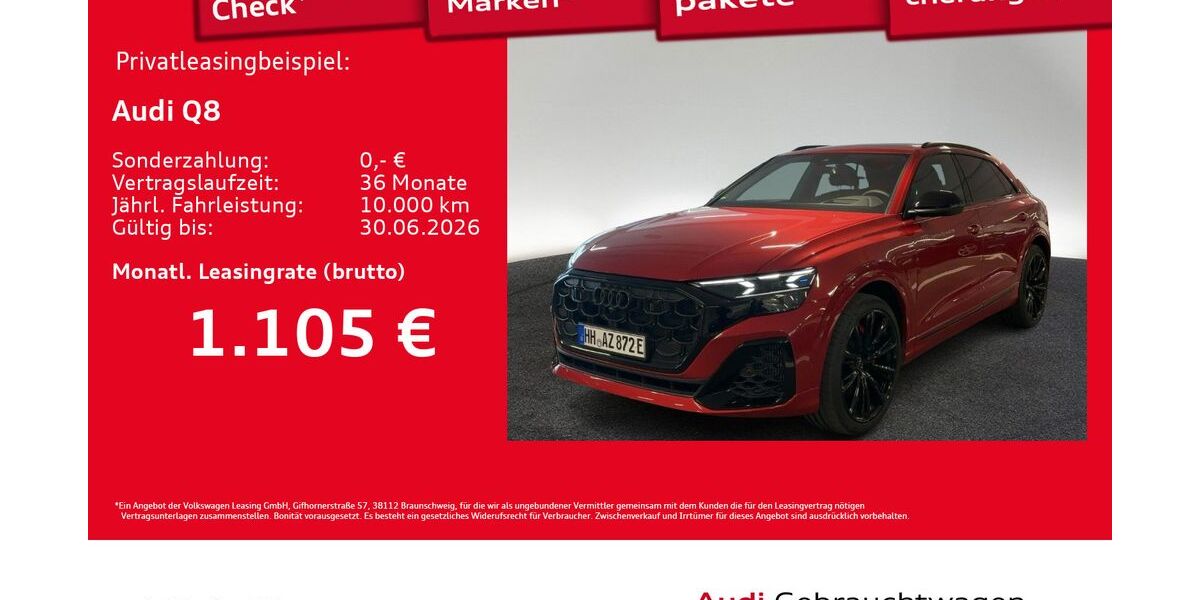 Audi Q8 1.890 km 99.950 &euro; Hamburg 20537