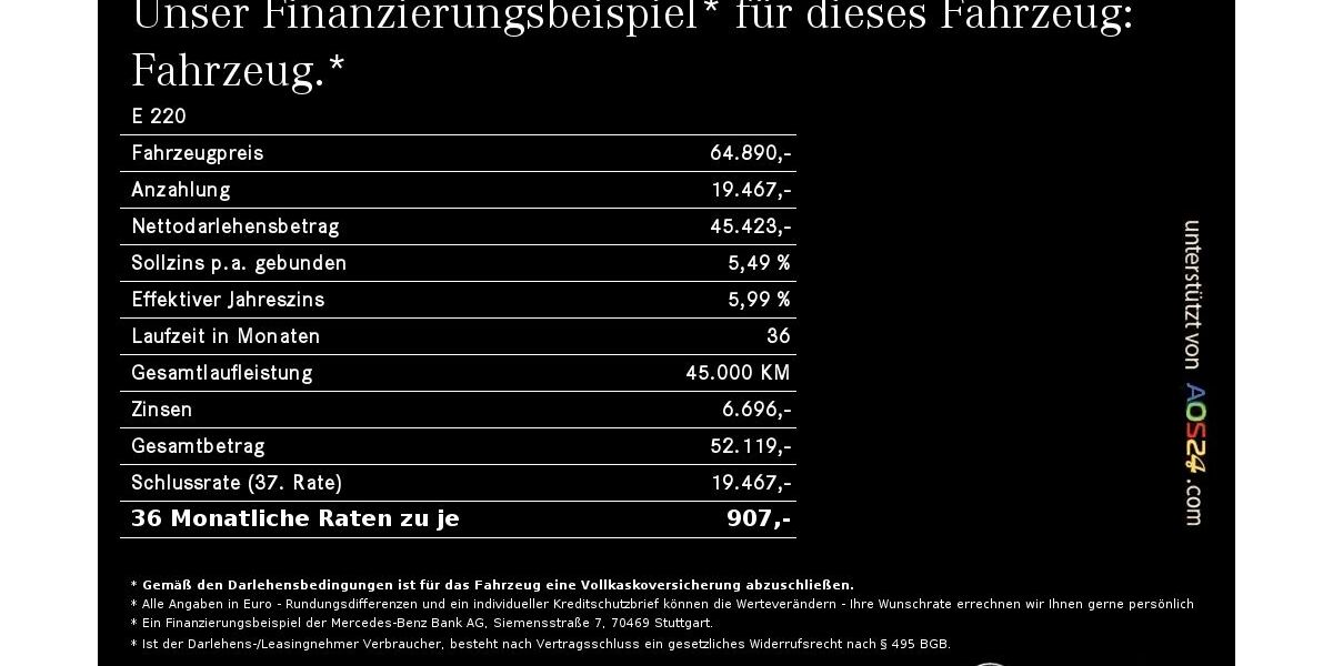 Mercedes-Benz E 220 8.500 km 61.444 &euro; Regensburg 93053