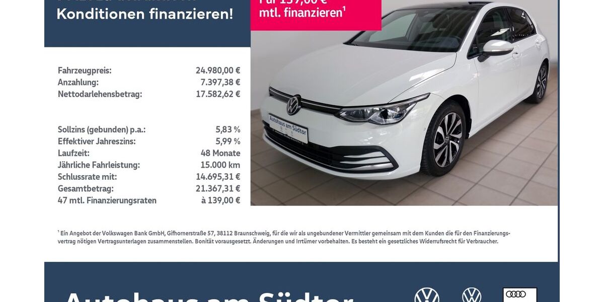 VW Golf 58.169 km 24.980 &euro; Rietberg 33397
