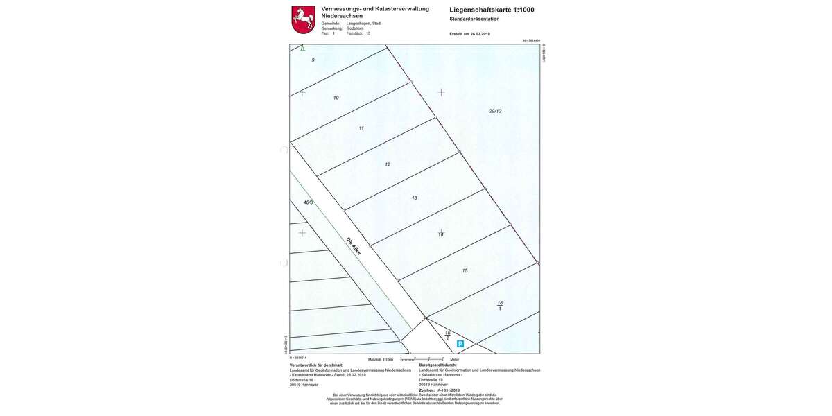Grundstück zu verkaufen in Langenhagen 25.000 € 2850 m² zimmer