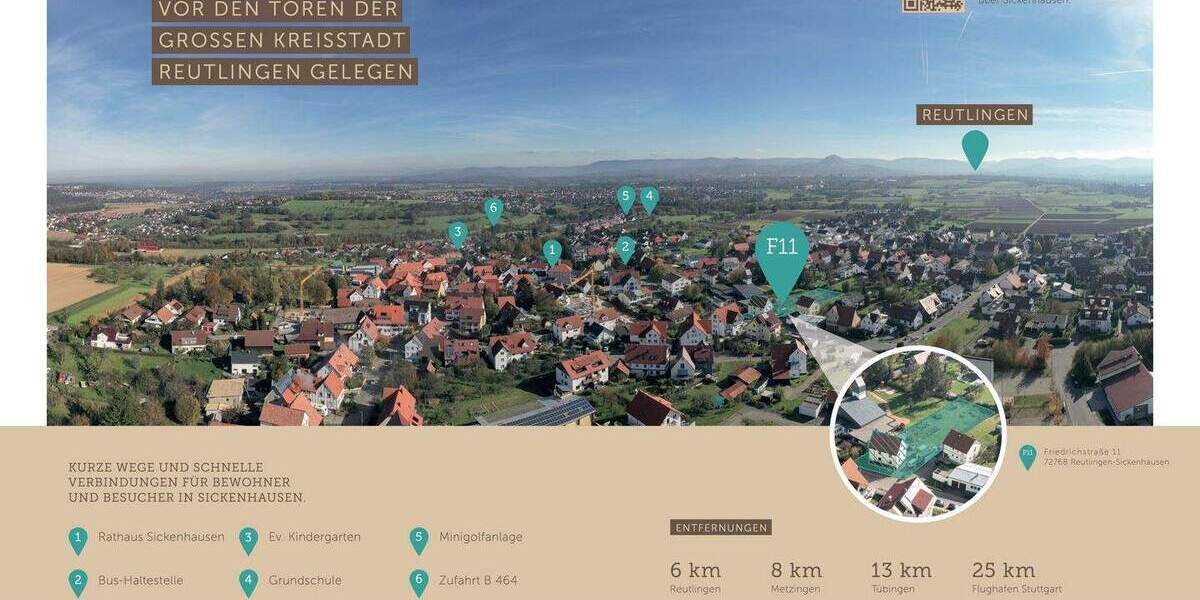 Etagenwohnung Reutlingen-Sickenhausen Sickenhausen - 2 Zimmer, 64 m&sup2;, 379.000&euro; | Angebot:25735961