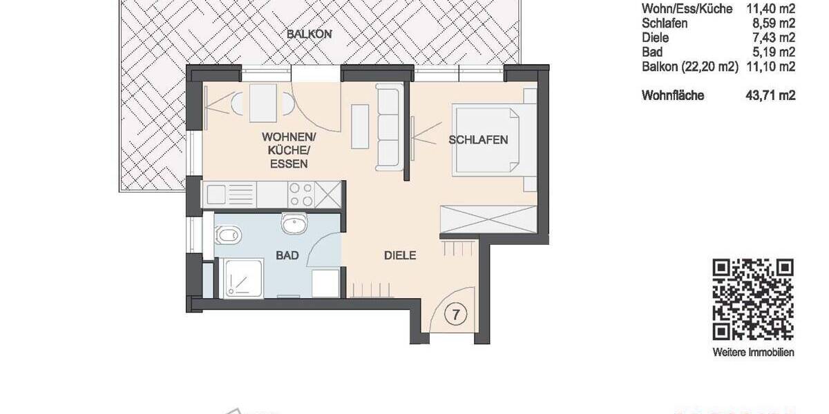Etagenwohnung Garmisch-Partenkirchen Garmisch - 2 Zimmer, 43 m&sup2;, 468.000&euro; | Angebot:25701192