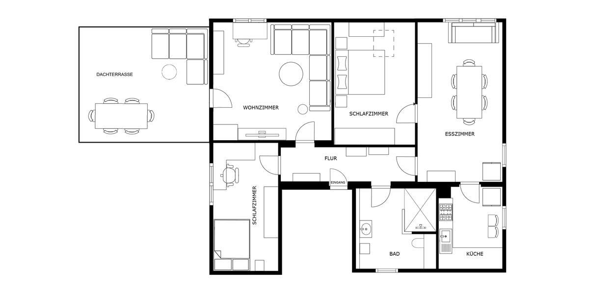Dachgeschoßwohnung Bruckmühl - 4 Zimmer, 108 m&sup2;, 1.500&euro; | Angebot:26320959
