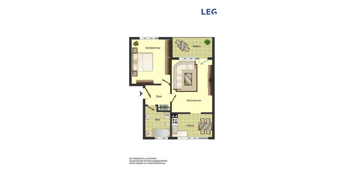 Etagenwohnung Bergkamen Weddinghofen - 2 Zimmer, 52 m&sup2;, 419&euro; | Angebot:27339384