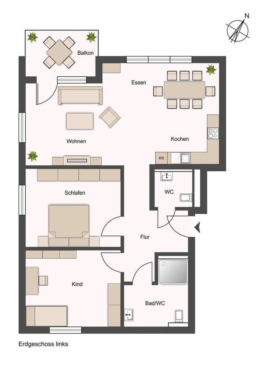 Wohnen mit Weitblick - Neubauwohnung mit Balkon 3 zimmer