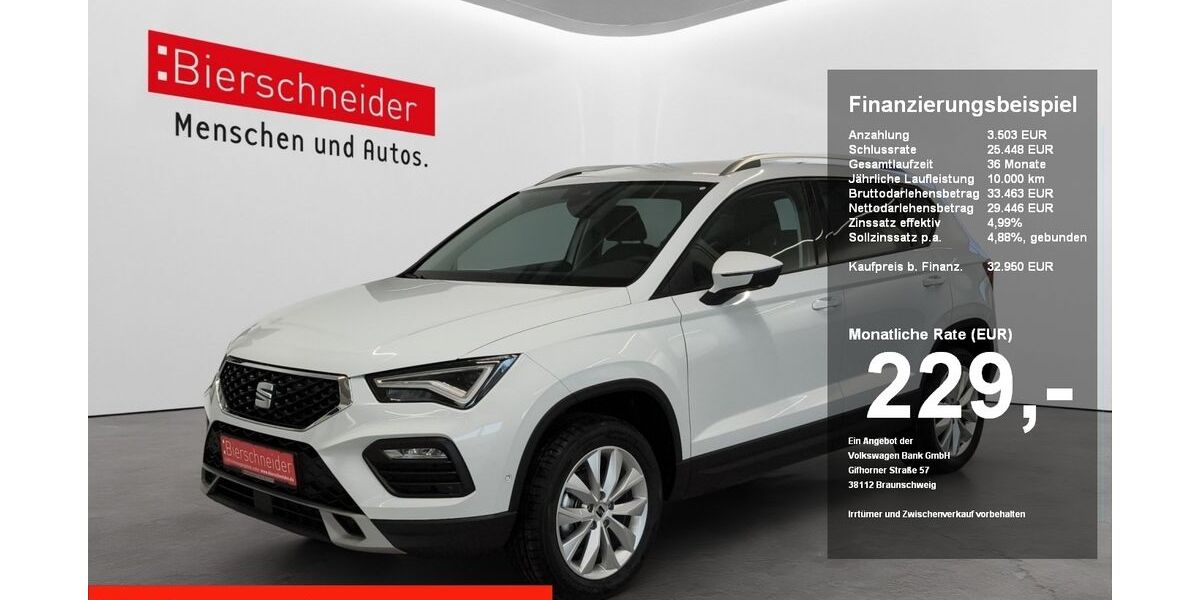 Seat Ateca 1.100 km 32.890 &euro; Regensburg 93055