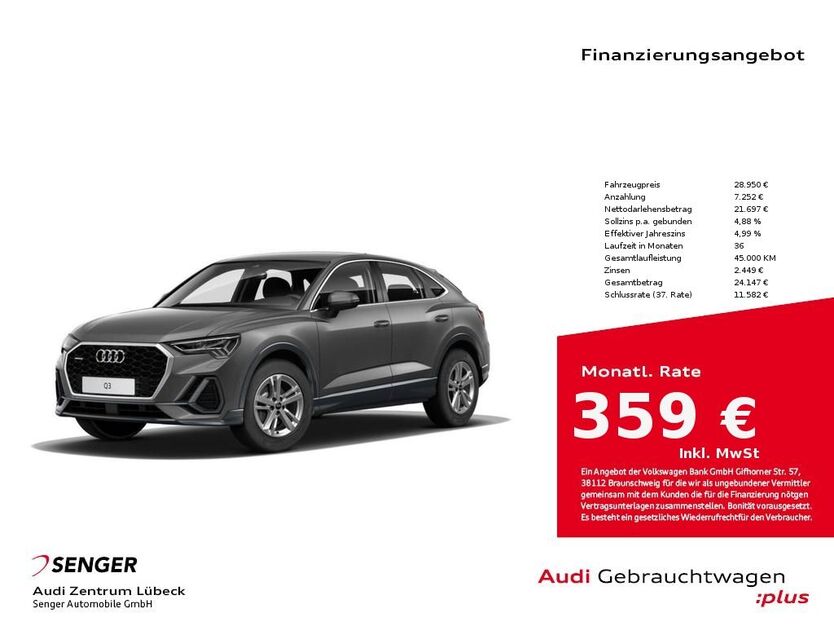 Audi Q3 85.600 km 28.950 € Lübeck 23556