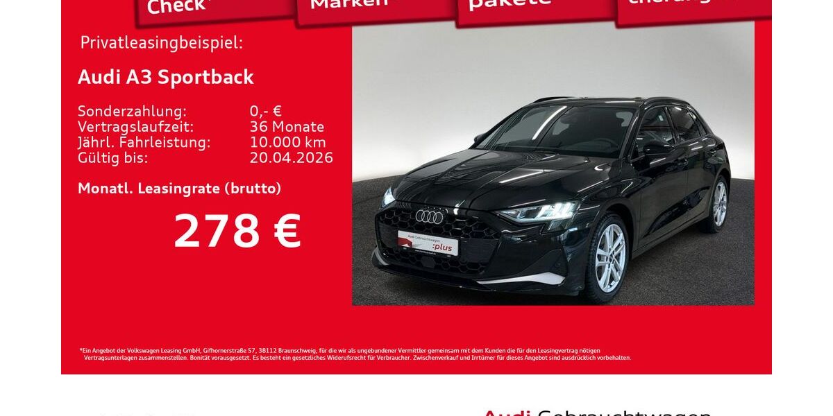 Audi A3 7.365 km 31.940 &euro; Hamburg 20537