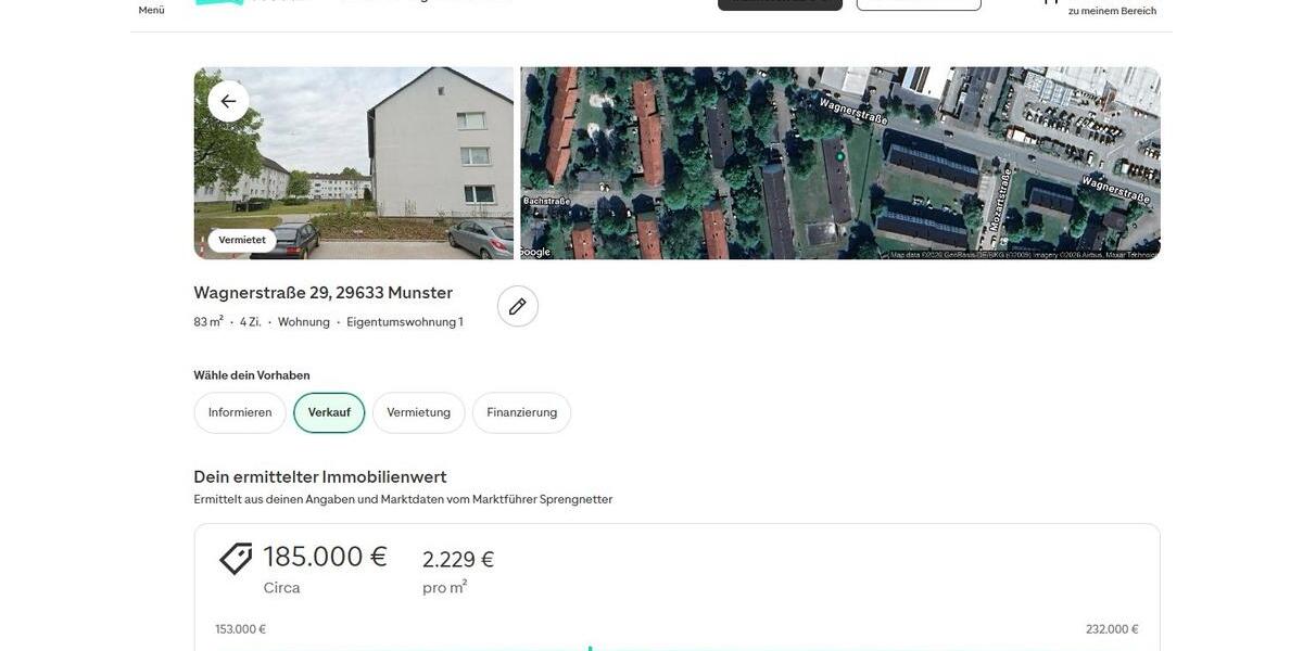 Hochparterre Munster - 4 Zimmer, 83 m&sup2;, 172.000&euro; | Angebot:26614274
