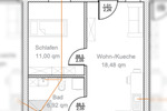 Erdgeschoßwohnung Diepenau - 2 Zimmer, 40 m&sup2;, 460&euro; | Angebot:25324618